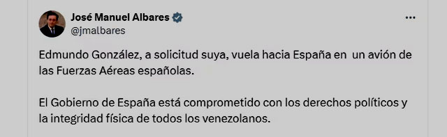 VENEZUELA VIDEO: l lder opositor Edmundo Gonzlez Urrutia abandon Venezuela tras solicitar asilo poltico en Espaa. Mario Penton e Infobae.                  CUBA DEMOCRACIA Y VIDA.ORG                                                                                                                                                                                      web/folder.asp?folderID=136    