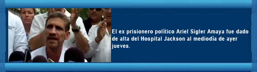 VIDEO- Ariel Sigler Amaya fue dado de alta del Hospital Jackson: "Mi hermano se niega rotundamente ir para Espa�a, mi hermano ni es espa�ol ni es gallego"... Por Juan Carlos Ch�vez.